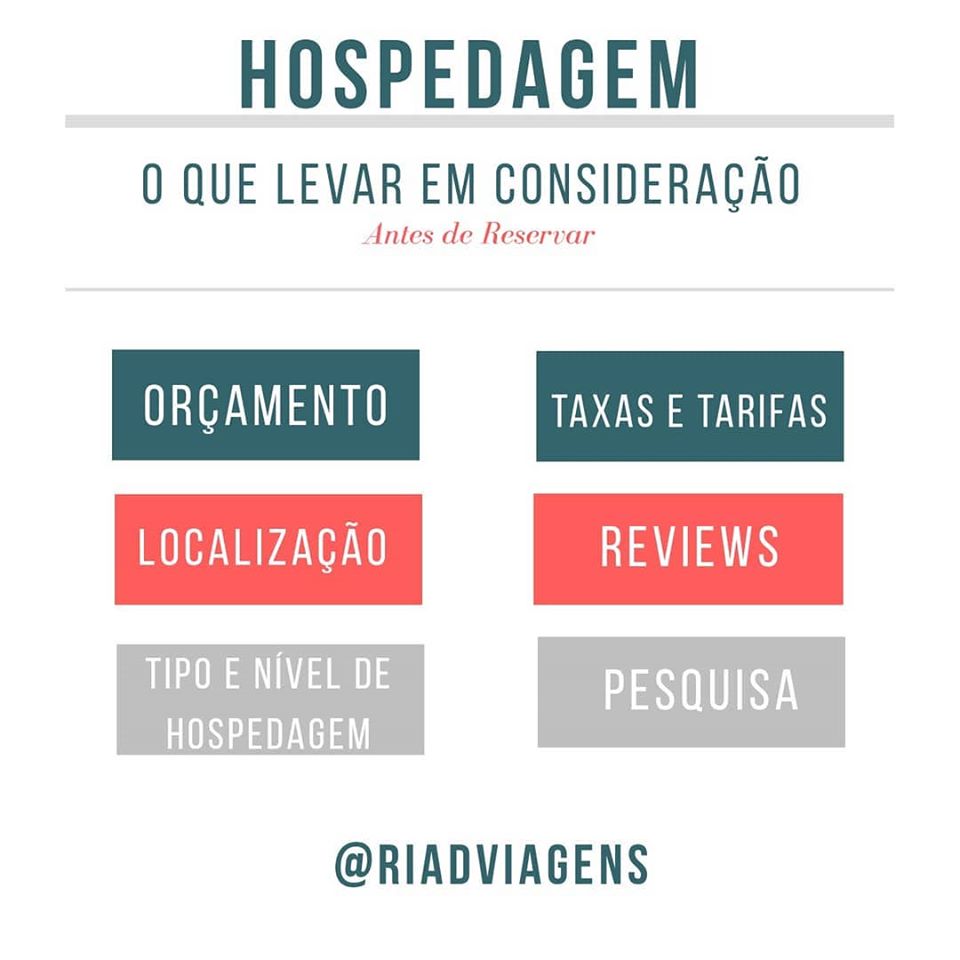 O que você leva em consideração quando vai reservar uma hospedagem?